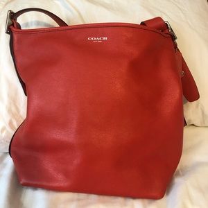 EUC red coach bucket bag